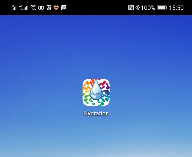 Click on the Hydration App icon to start it